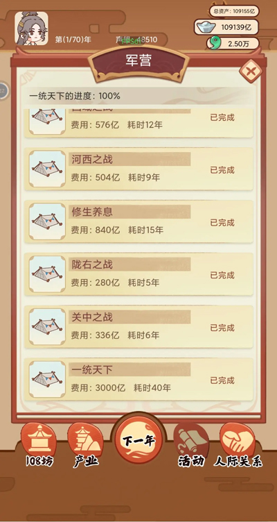 唐朝人生内置菜单 唐朝人生内置菜单