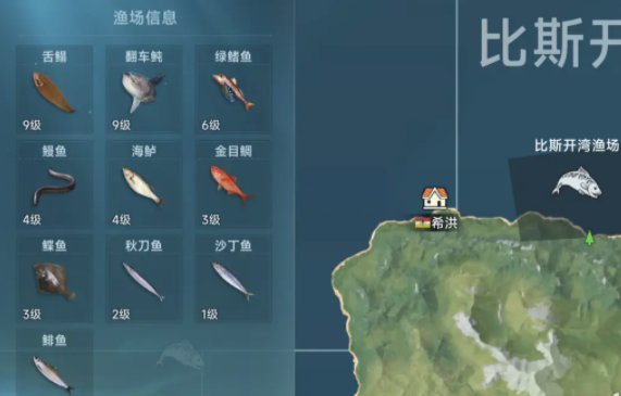 大航海时代传说渔场鱼类怎么分布-大航海时代传说渔场鱼类分布位置攻略
