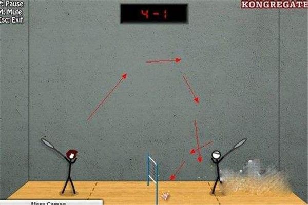 火柴人打羽毛球(Stickman Badminton)