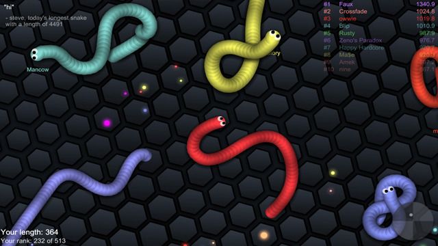 蛇蛇大作战(slither.io)