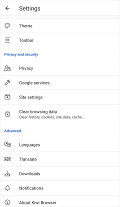 猕猴桃浏览器(Kiwi Browser)