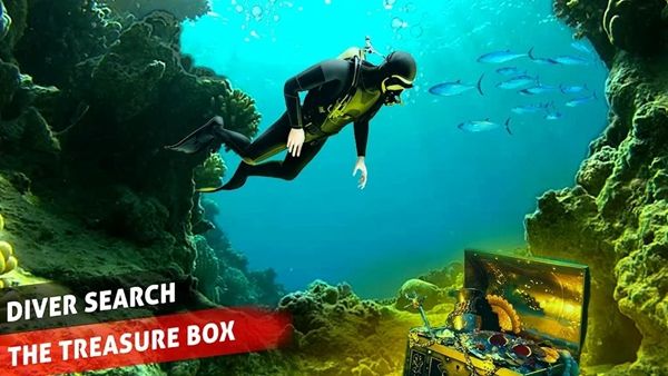 水肺潜水员游泳宝藏(scuba diver treasure hunt)