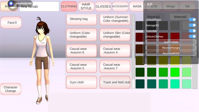 樱花校园内置MOD菜单英文(SAKURA SchoolSimulator)
