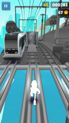 地铁跑酷黑白休斯顿(Subway Surf)