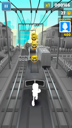 地铁跑酷黑白休斯顿(Subway Surf)