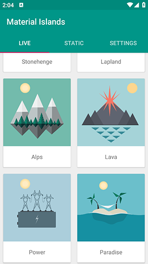 质感小岛(Material Islands)