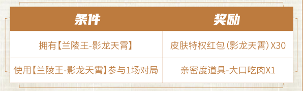 王者荣耀兰陵王影龙天霄怎么获得-王者荣耀兰陵王影龙天霄获取方法介绍